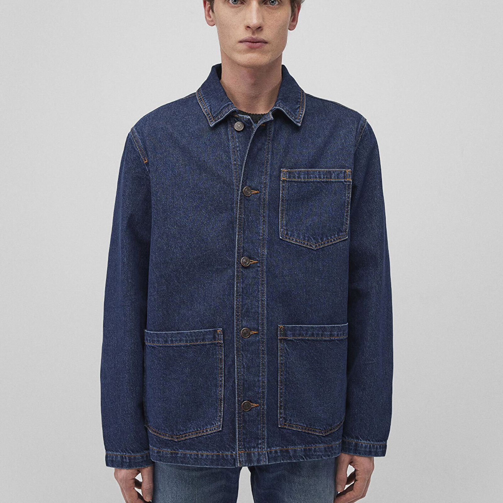Mavi Victor 90lar Koyu Mavi Denim Jean Ceket 0110383-88411