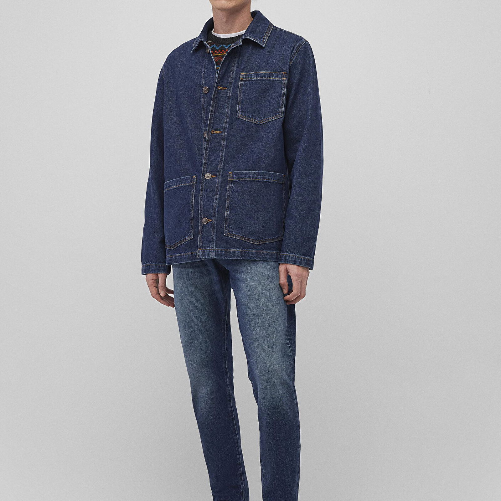 Mavi Victor 90lar Koyu Mavi Denim Jean Ceket 0110383-88411