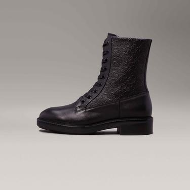  Calvin Klein Flat Combat Kadın Siyah Bot