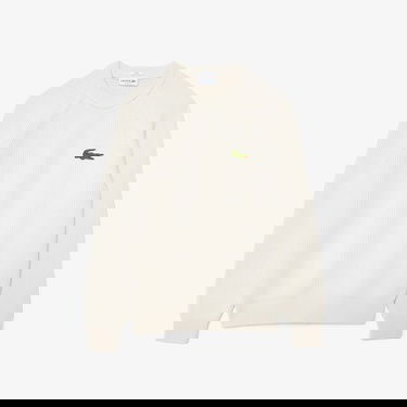  Lacoste Unisex Classic Fit Bisiklet Yaka Organik Pamuk Krem Kazak