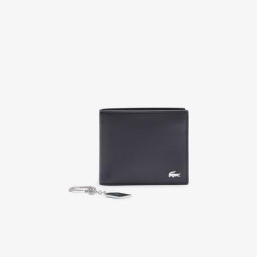  Lacoste FG Erkek Deri Siyah 2'li Hediye Cüzdan Seti
