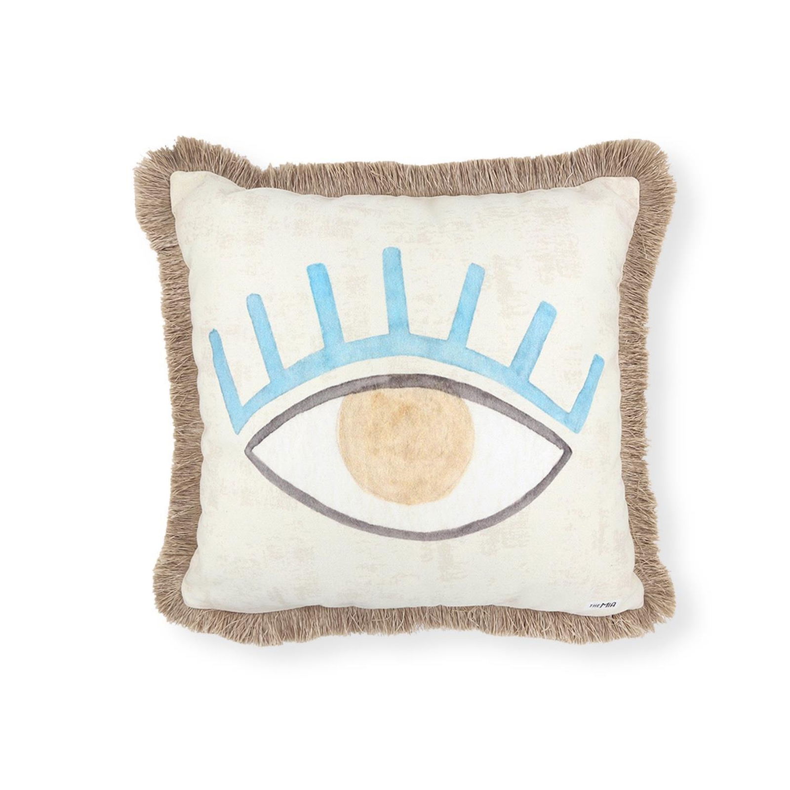 Amulet Kırlent Bej Mavi 45 x 45 Cm