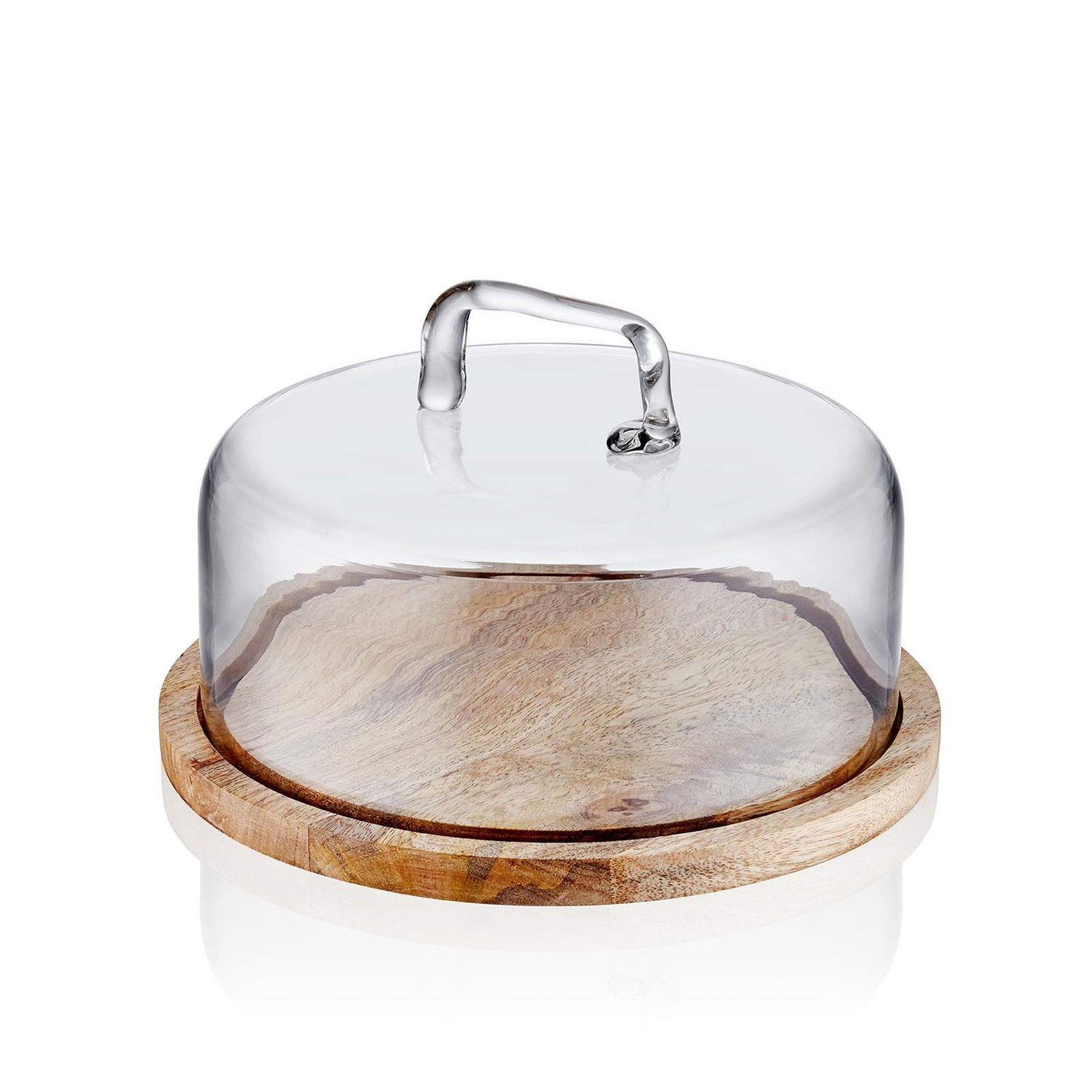 Madera Yuvarlak Kek Saklama Fanusu 17x26x26 cm