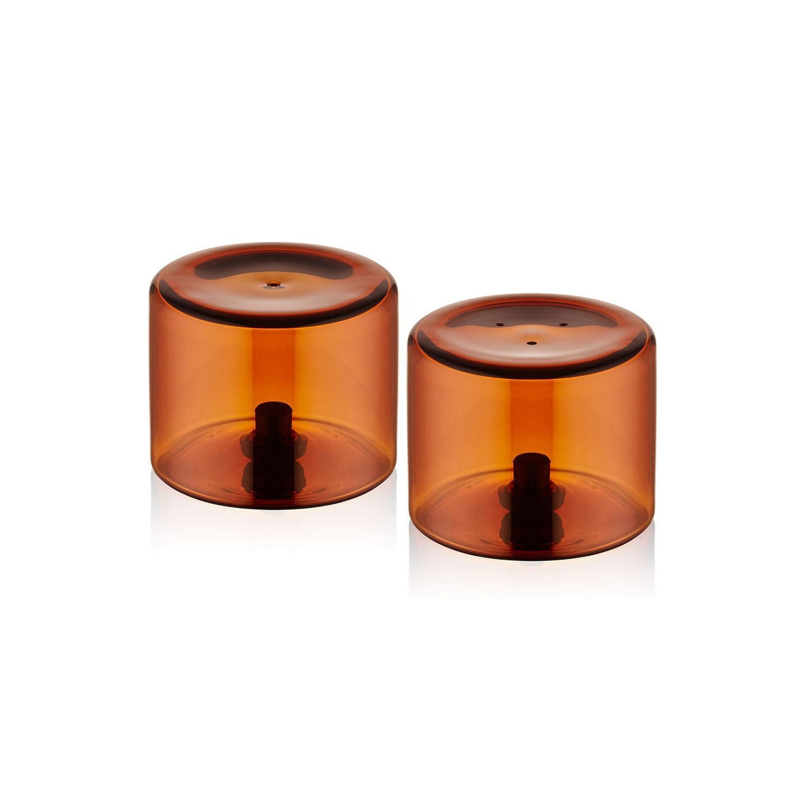 Yuvarlak Tuzluk Biberlik 2li Set Amber 6x5 cm
