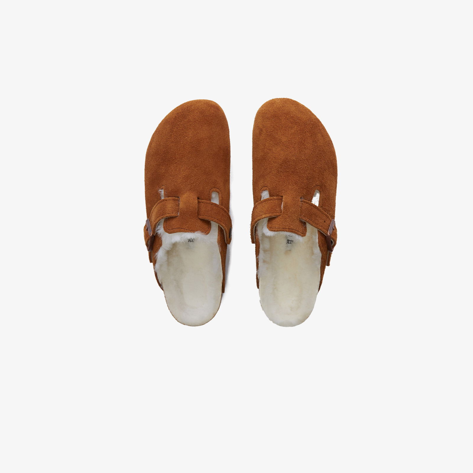 Birkenstock Suede Shearling Kadın Kahverengi Terlik