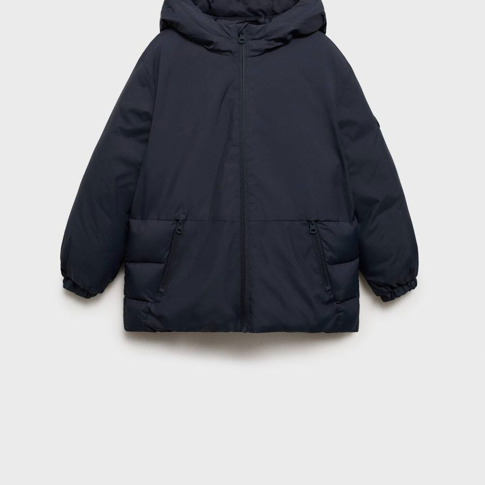 Mango Çocuk Su Geçirmez Kapüşonlu Kapitone Anorak Lacivert