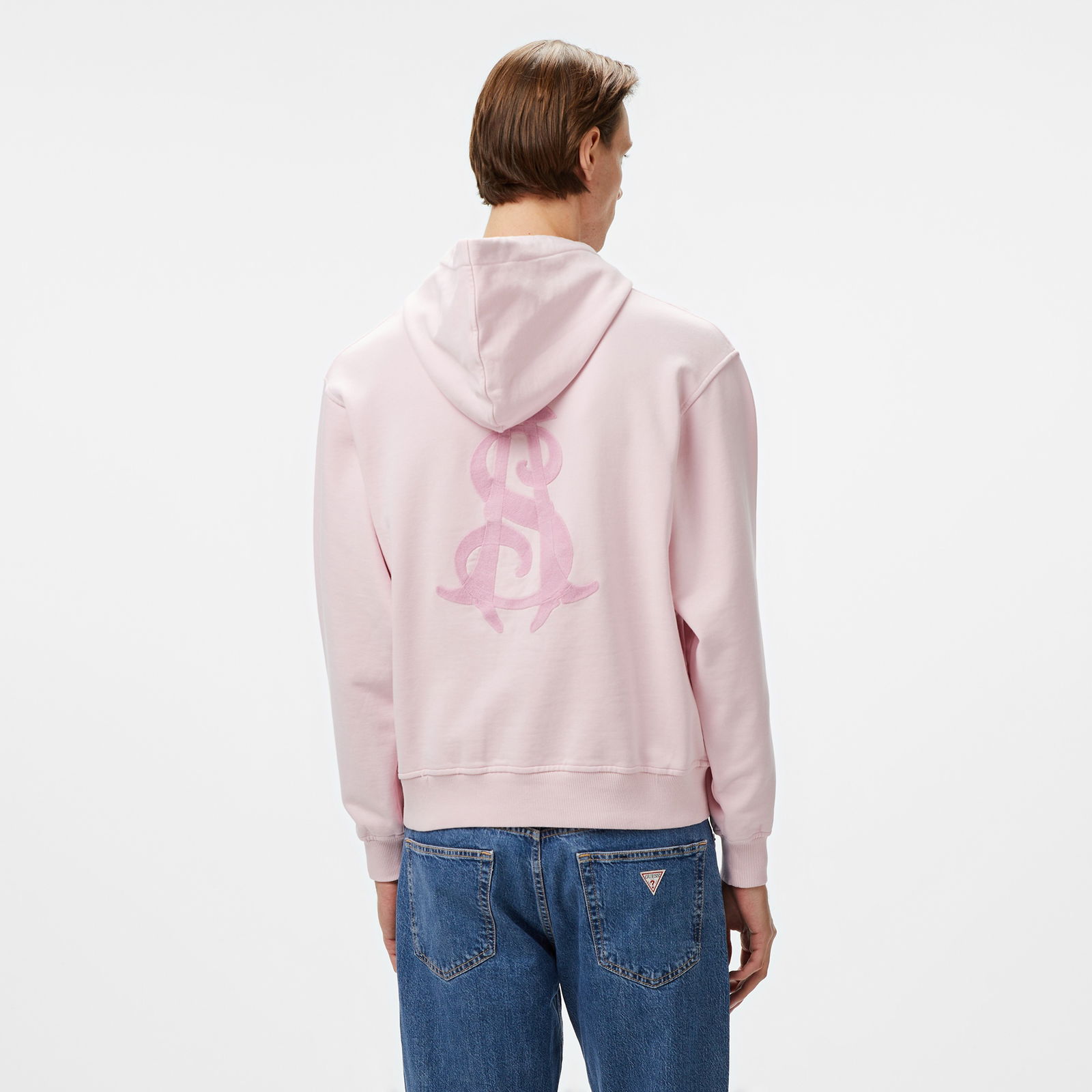 Story Of Angels Soa Wool Chain Monogram  Erkek Pembe Hoodie