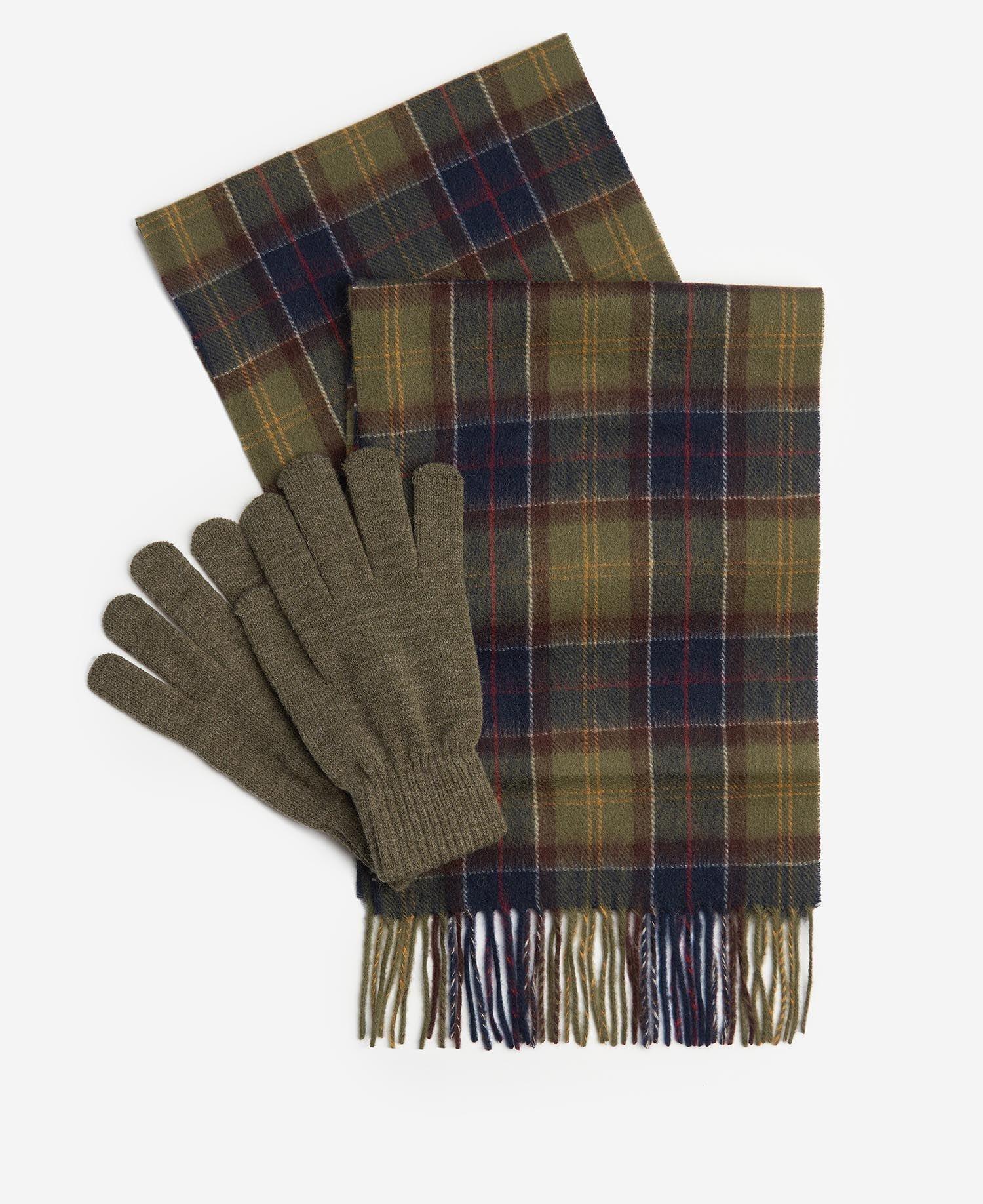 Barbour Tartan Atkı & Eldiven Hediye Seti