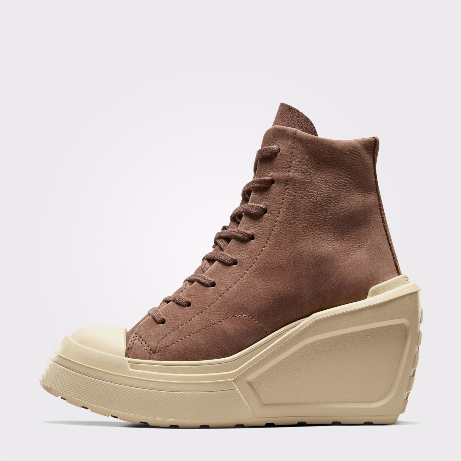 Converse Chuck 70 De Luxe Wedge Kadın Kahverengi Deri Platform Sneaker
