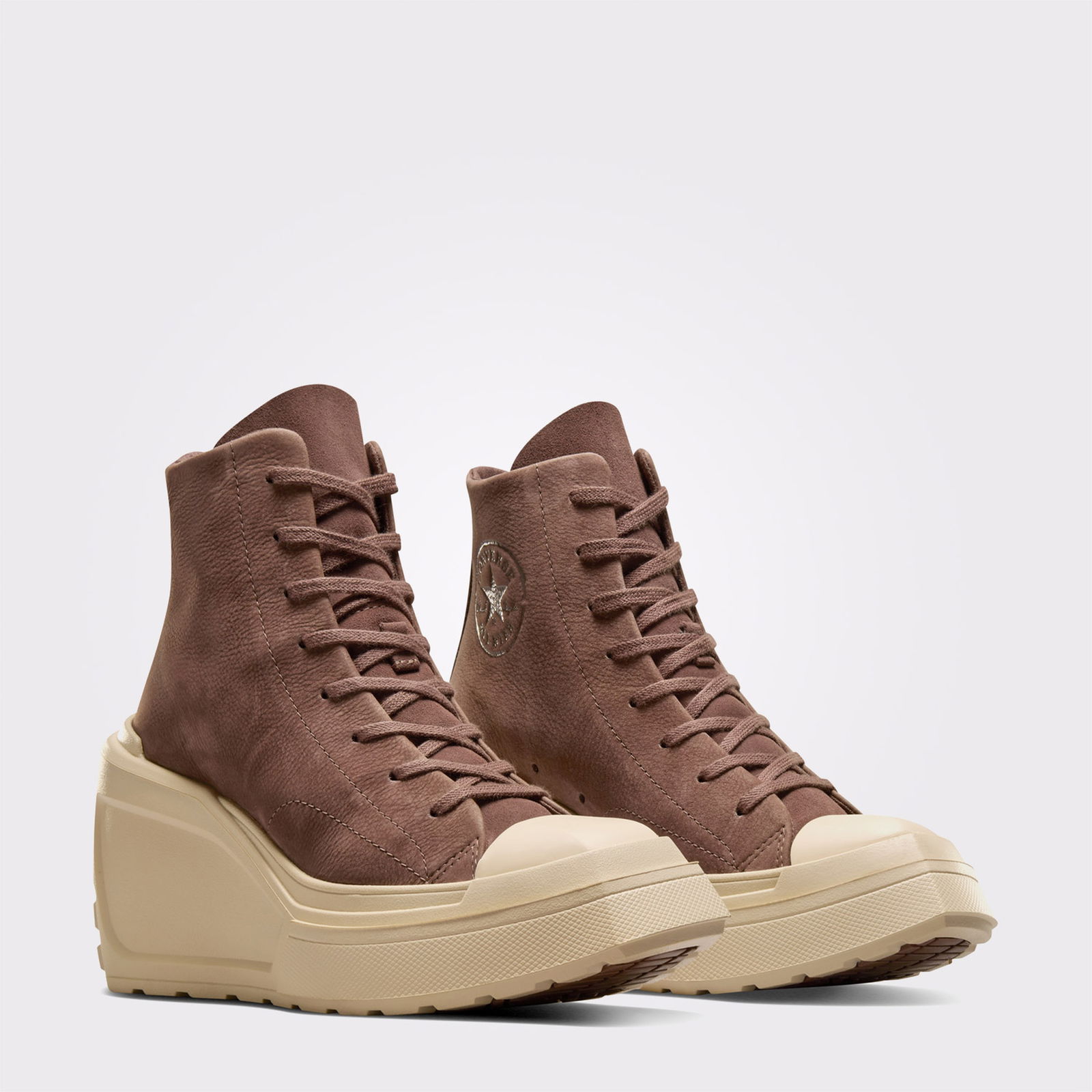 Converse Chuck 70 De Luxe Wedge Kadın Kahverengi Deri Platform Sneaker