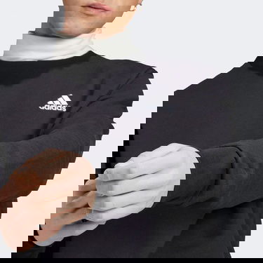  adidas Essentials Embroidered Small Logo Erkek Siyah Günlük Sweatshirt