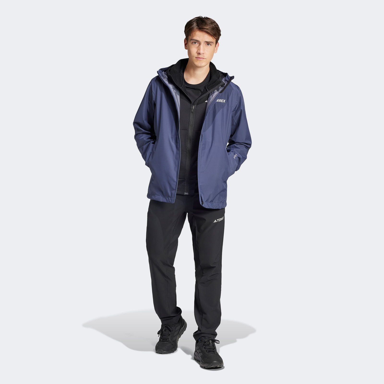 adidas Terrex Multi 2.5L Rain Rdy Erkek Mavi Yağmurluk