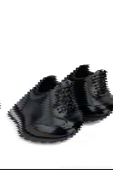  Tamer Tanca Erkek Hakiki Deri Siyah Casual Ayakkabı