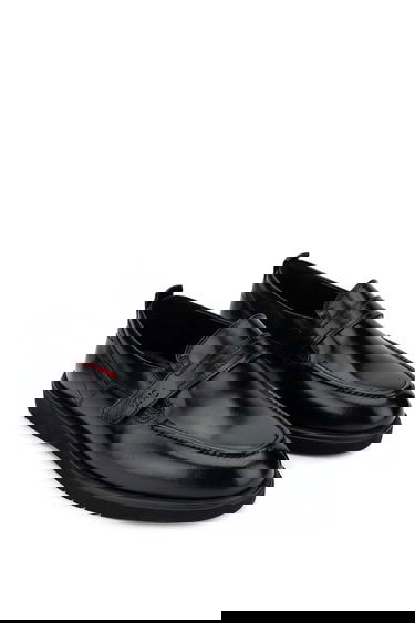  Tamer Tanca Erkek Hakiki Deri Siyah Deri Casual Ayakkabı