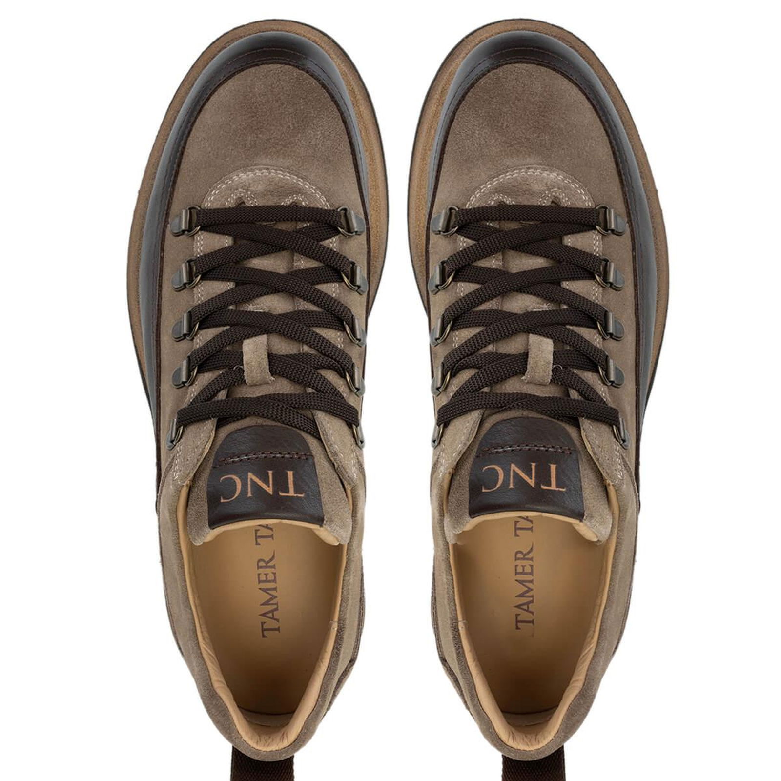 Tamer Tanca Erkek Hakiki Deri Bej Süet Sneakers & Spor Ayakkabı