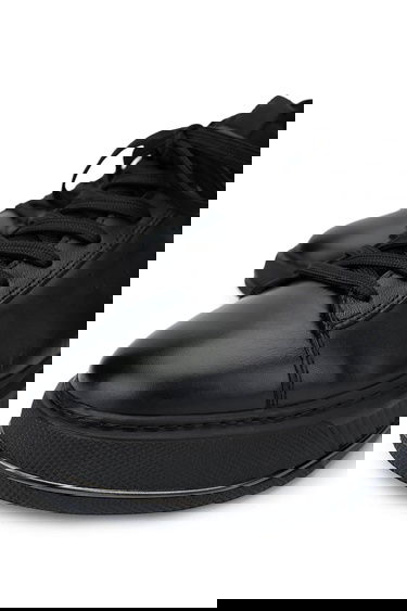  Tamer Tanca Erkek Hakiki Deri Siyah Analin Sneakers & Spor Ayakkabı
