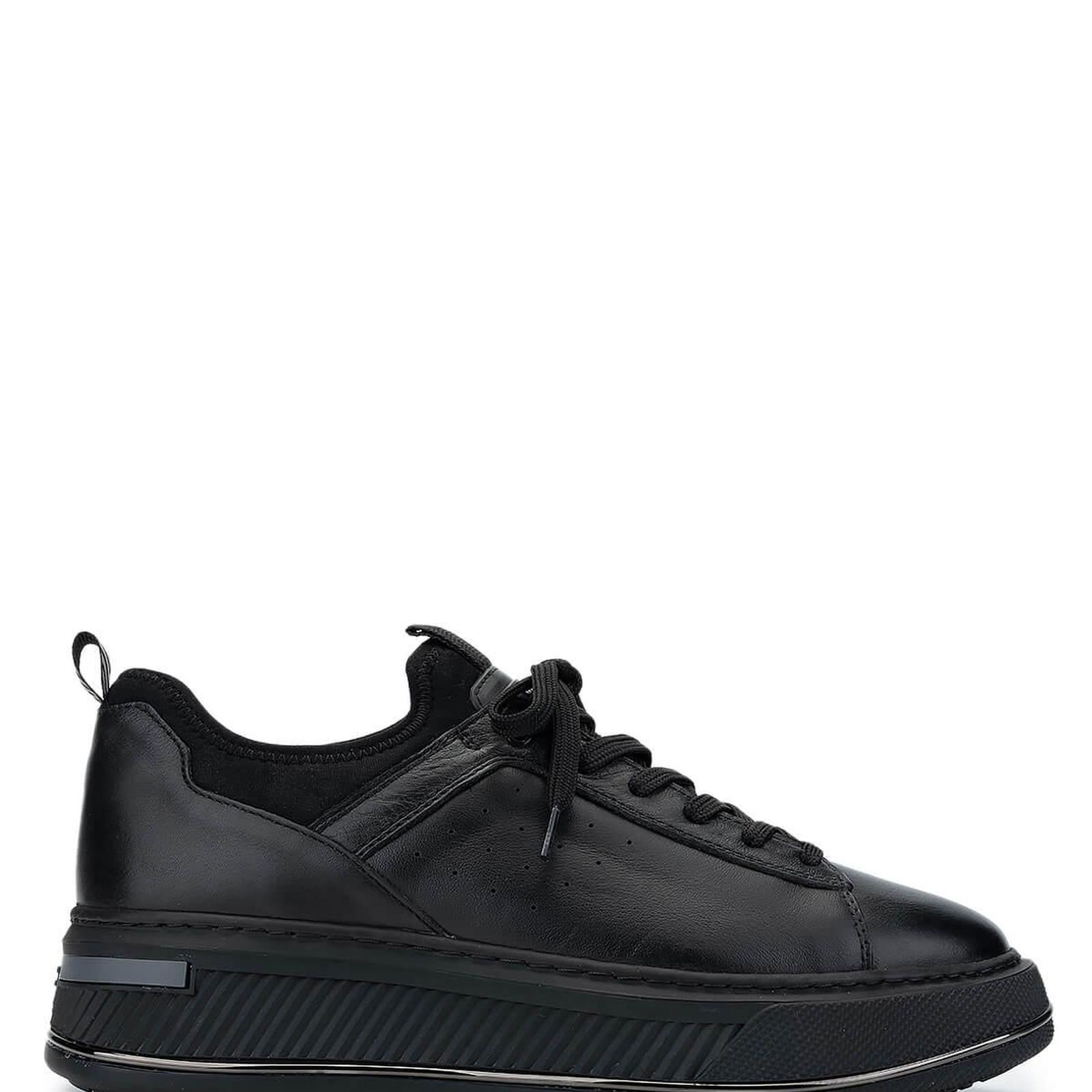 Tamer Tanca Erkek Hakiki Deri Siyah Analin Sneakers & Spor Ayakkabı