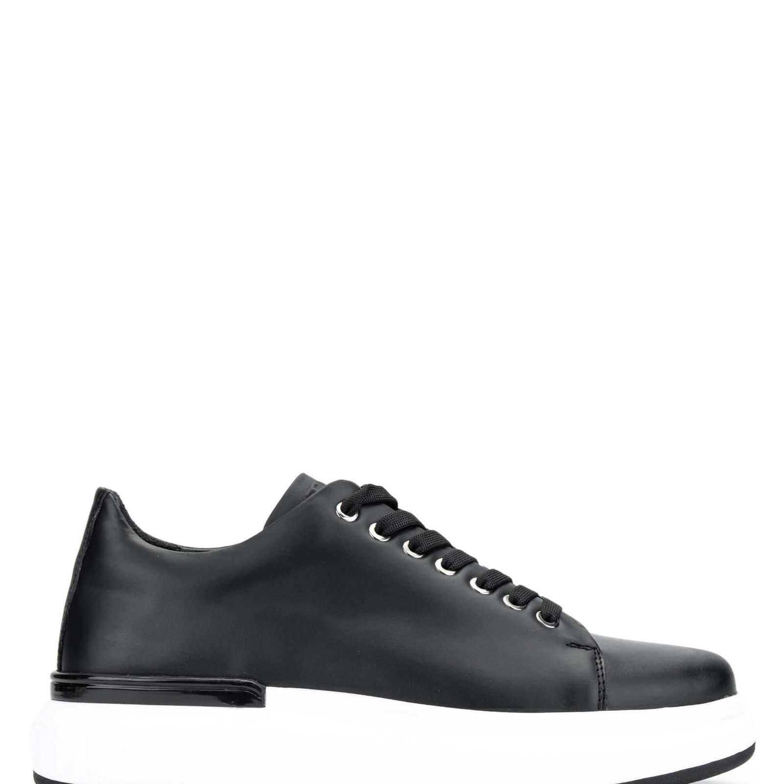 Tamer Tanca Erkek Hakiki Deri Siyah Sneakers & Spor Ayakkabı