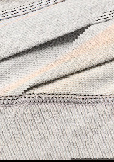  Erkek Çocuk Gri Melanj Slogan Baskılı Bisiklet Yaka Sweatshirt