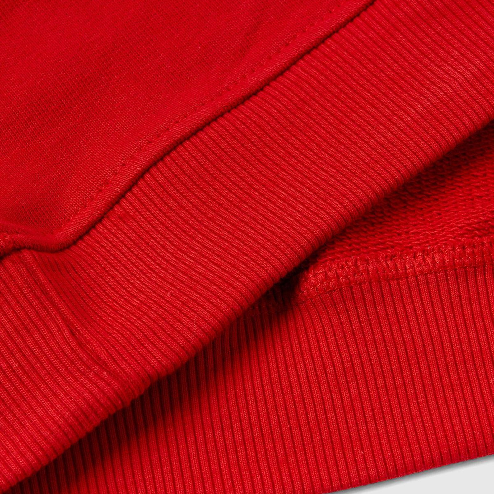 Erkek Çocuk Kırmızı Benetton Logolu Bisiklet Yaka Sweatshirt