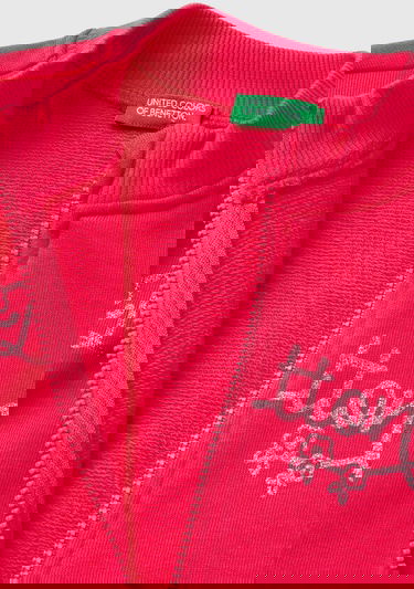  Kız Çocuk Fuşya Logo Baskılı Sweatshirt
