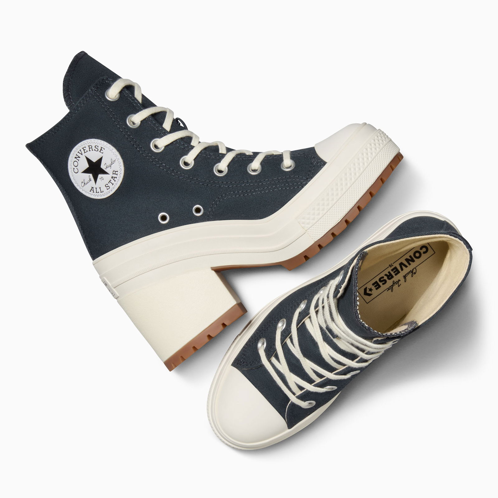 Converse Chuck 70 De Luxe Heel Unisex Lacivert Platform Sneaker