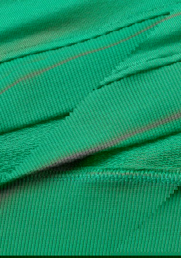  Erkek Çocuk Yeşil Benetton Yazılı Bisiklet Yaka Sweatshirt