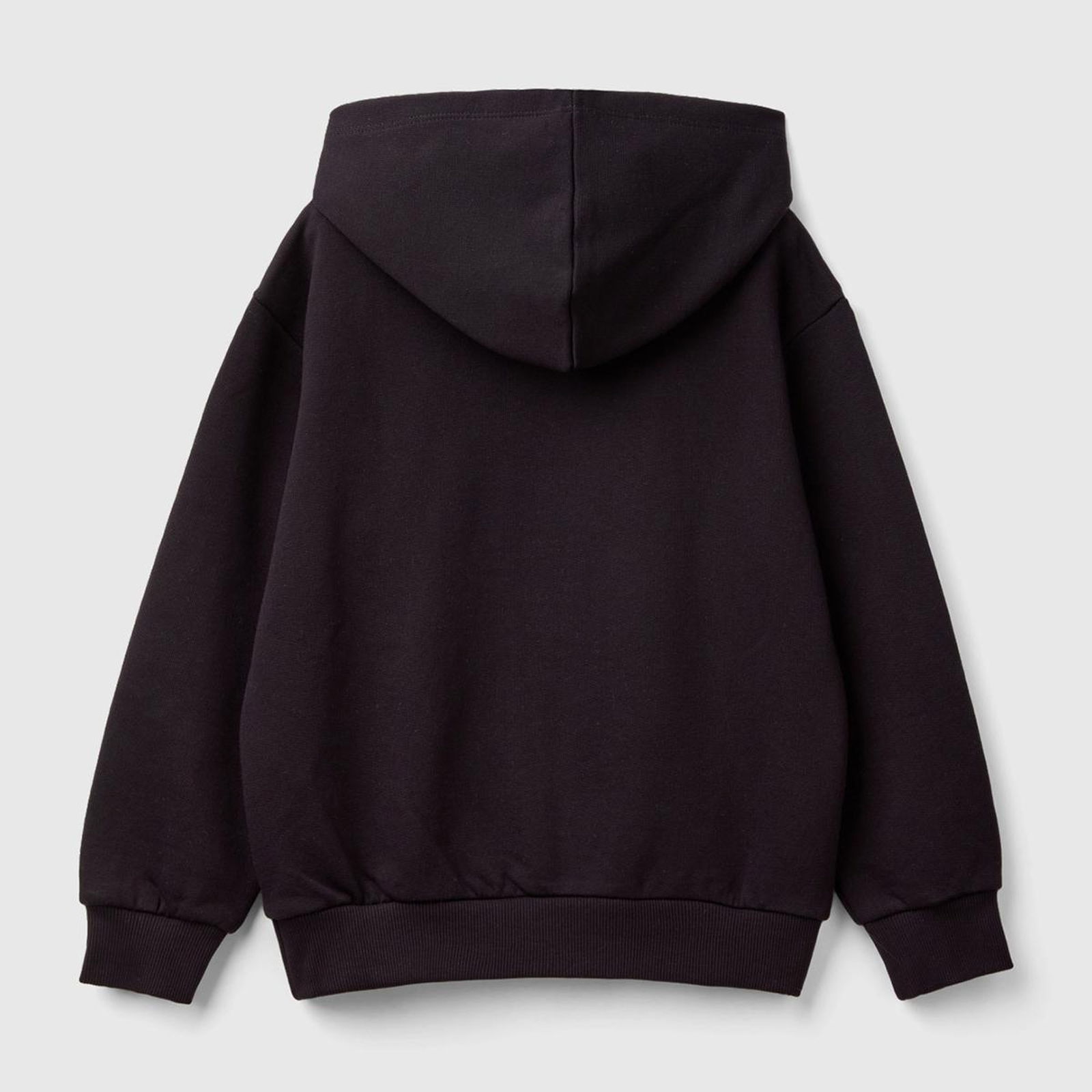 Erkek Çocuk Siyah Önü Garfield Baskılı Logo Etiketli Kapüşonlu Sweatshirt