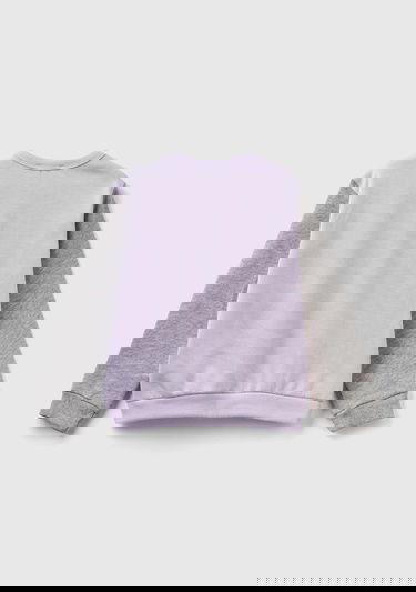  Kız Çocuk Pembe Simli Benetton Yazılı Sweatshirt