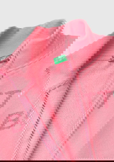  Kız Çocuk Pembe Benetton Baskılı Sweatshirt