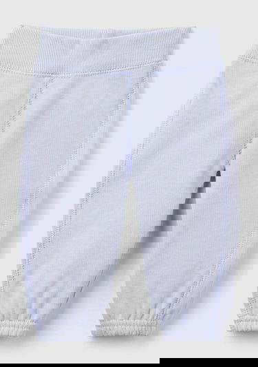  Bebek Açık Mavi Arkası Karakter Yamalı Beli Büzgülü Pantolon