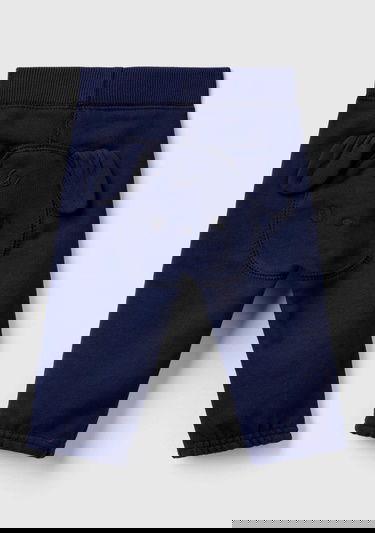  Bebek Lacivert Arkası Karakter Yamalı Beli Büzgülü Pantolon