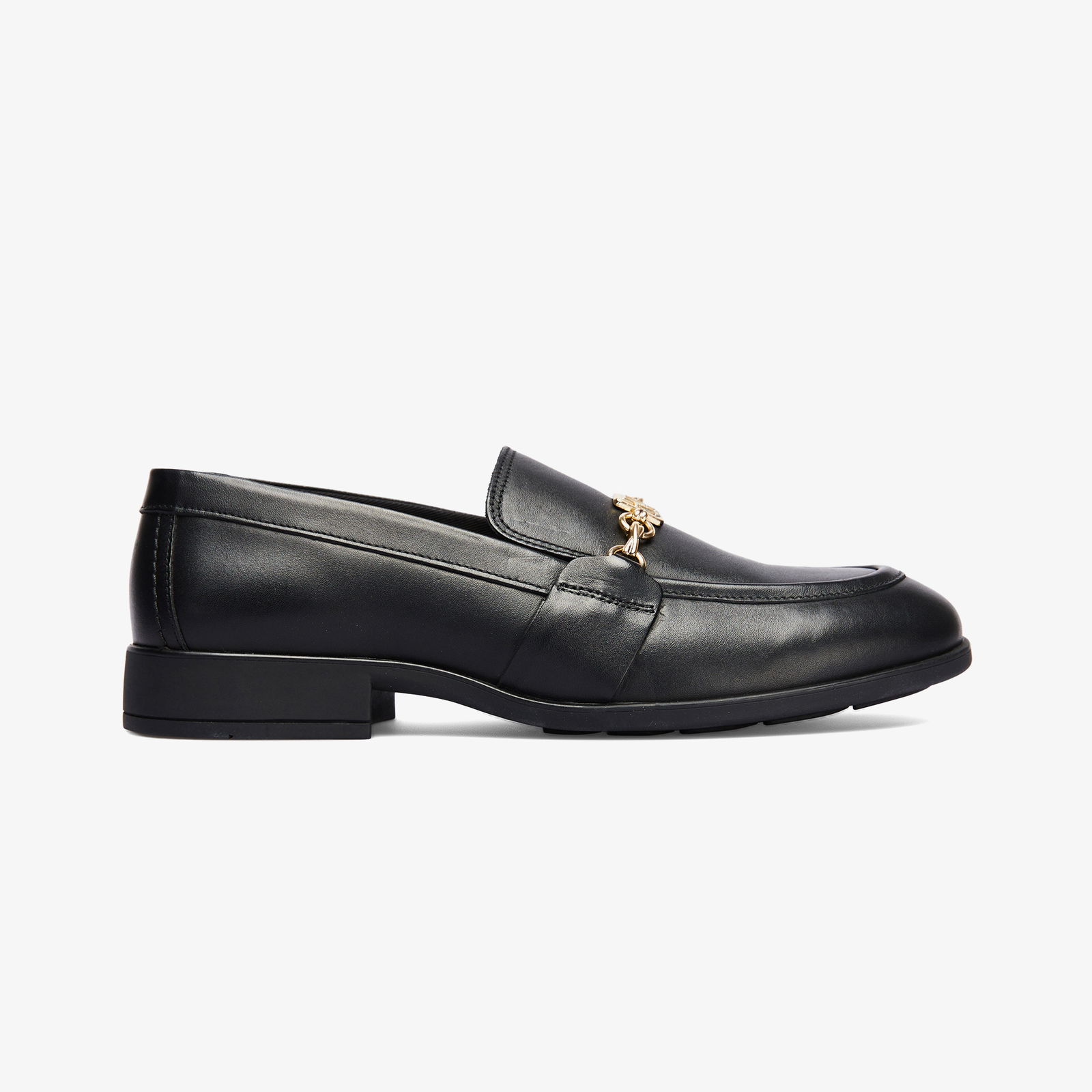Tommy Hilfiger Chain Lether Kadın Siyah Loafer