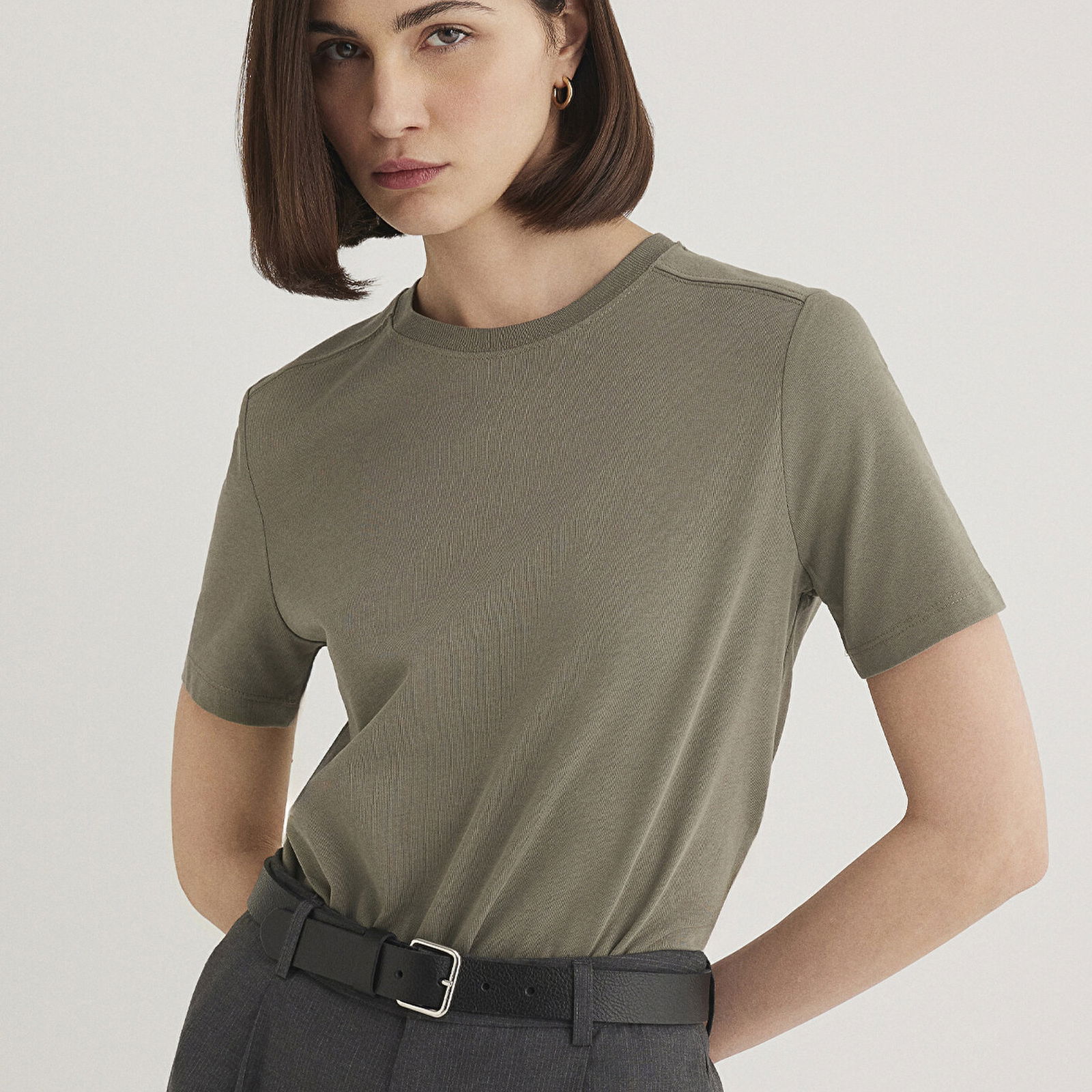 Mavi Bisiklet Yaka Yeşil Basic Tişört Regular Fit / Normal Kesim 1612699-86961