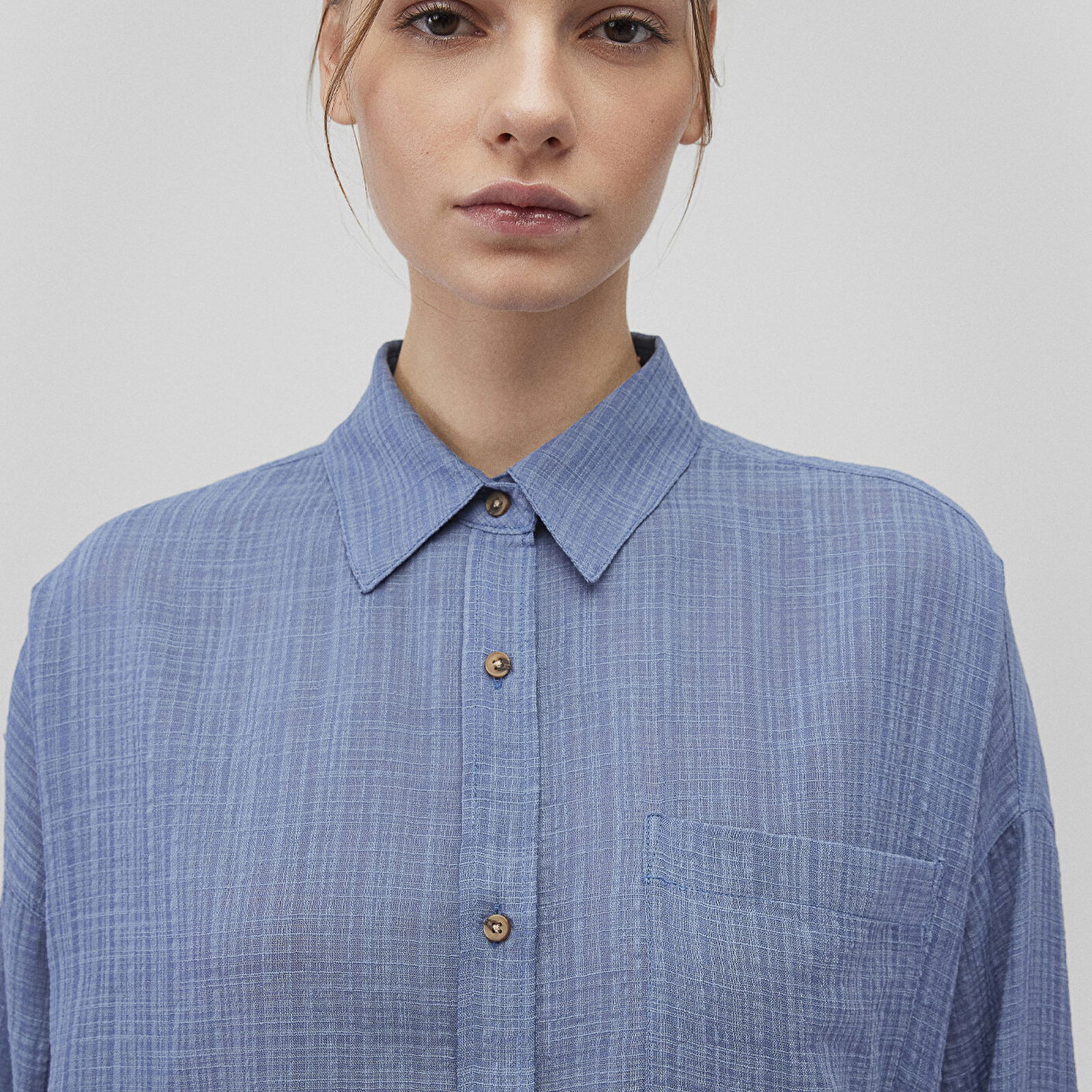 Mavi Oversize Mavi Gömlek Oversize / Geniş Kesim 1210404-83767