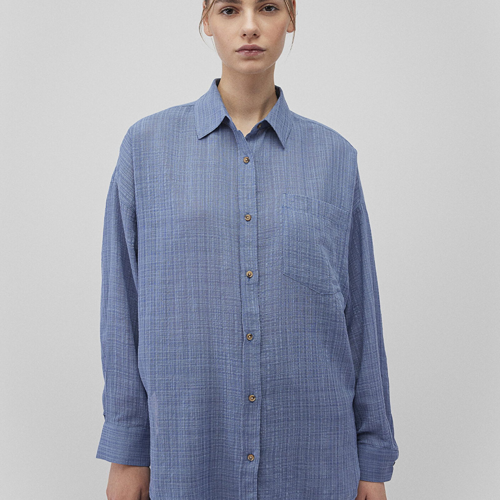 Mavi Oversize Mavi Gömlek Oversize / Geniş Kesim 1210404-83767