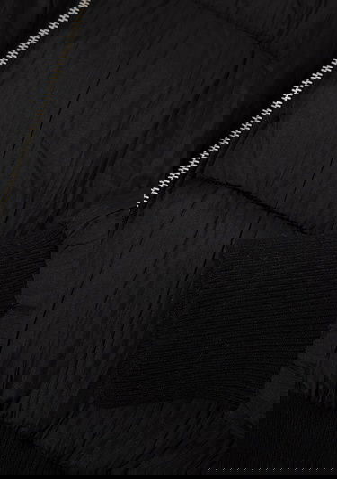  Mavi Dik Yaka Siyah Crop Şişme Mont 1110482-900