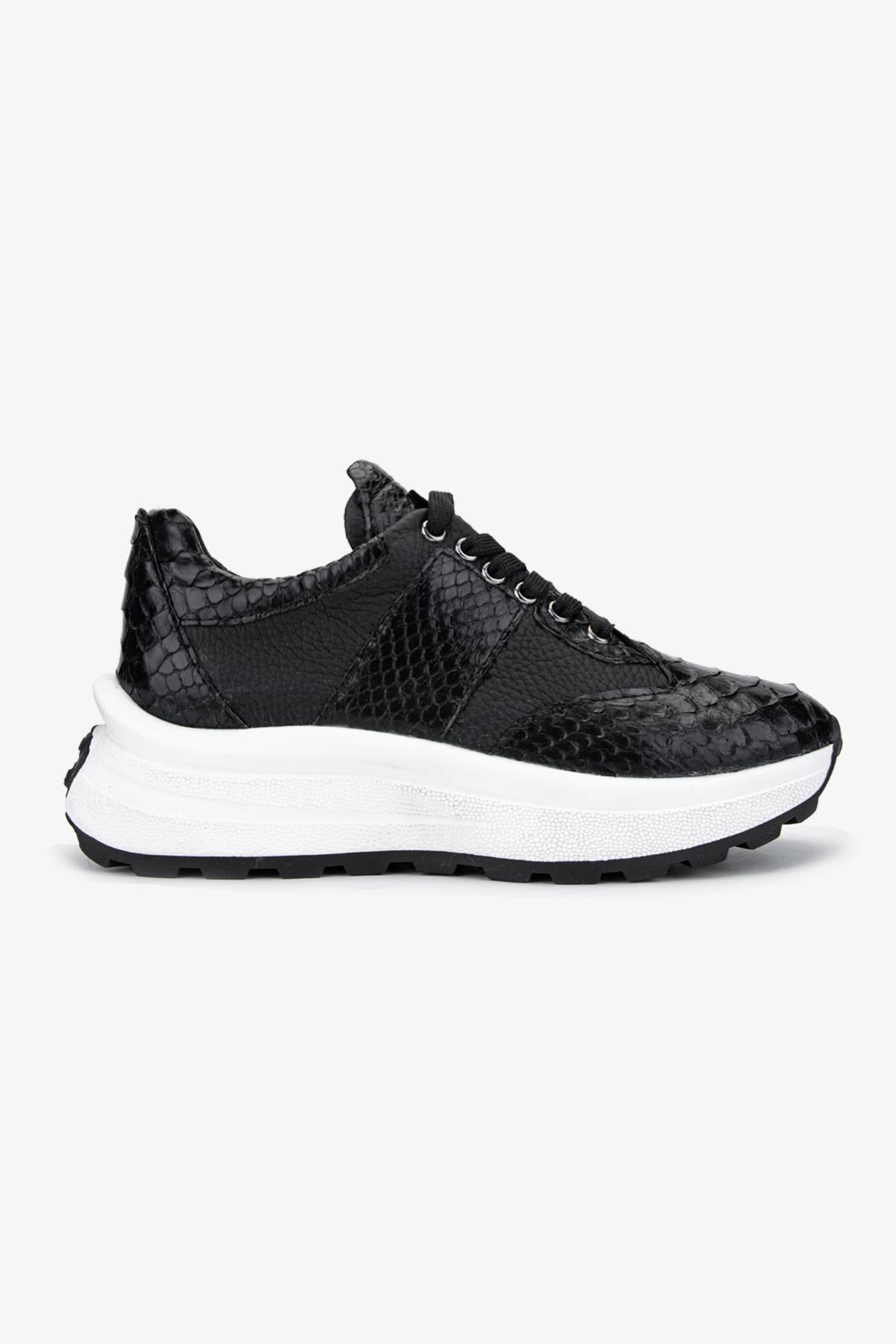 Valmenti Lyra Kadın Siyah Hakiki Deri Sneakers & Spor Ayakkabı