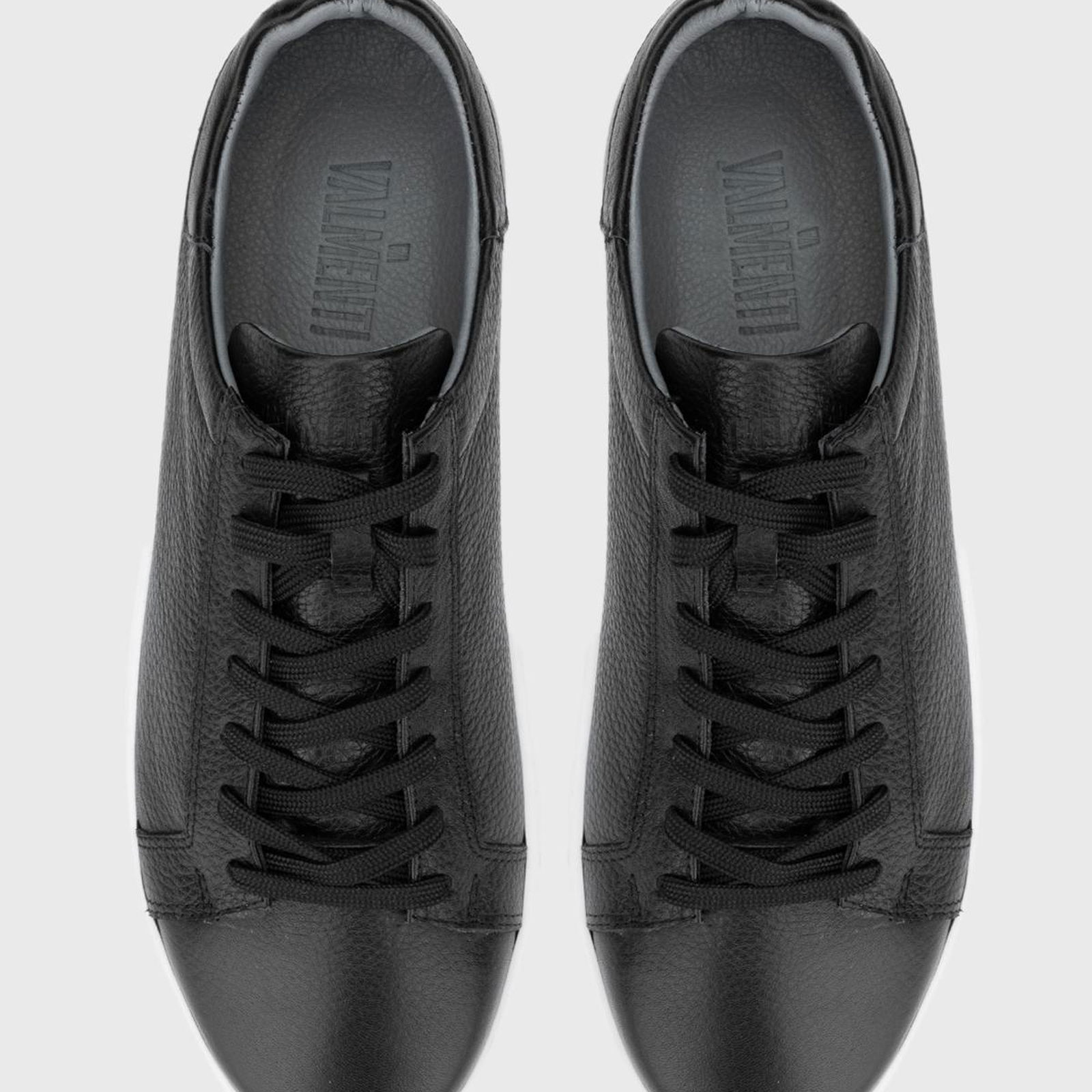 Valmenti Alioth Erkek Siyah Floter Hakiki Deri Sneakers & Spor Ayakkabı