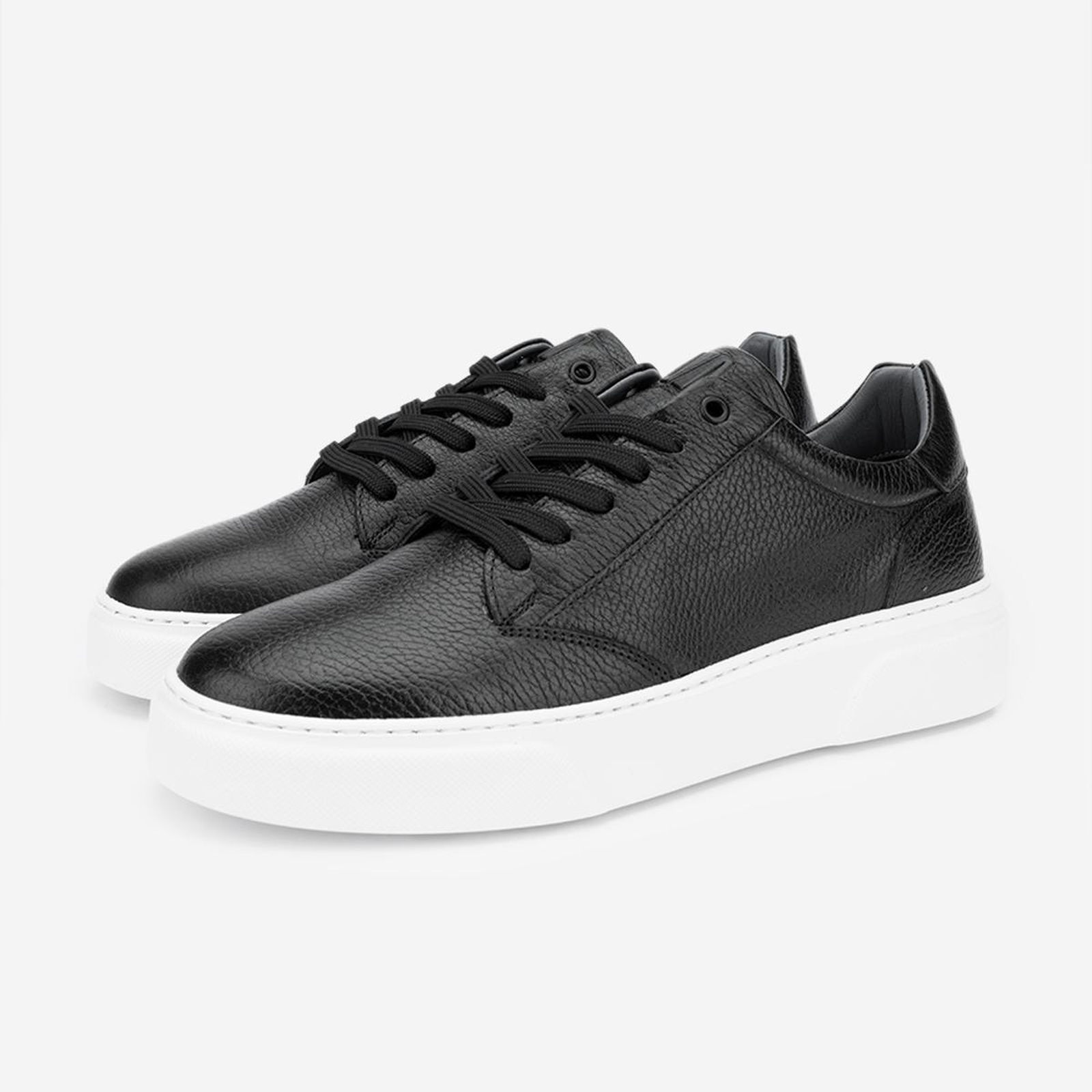 Valmenti Cess Erkek Siyah Floter Hakiki Deri Sneakers & Spor Ayakkabı