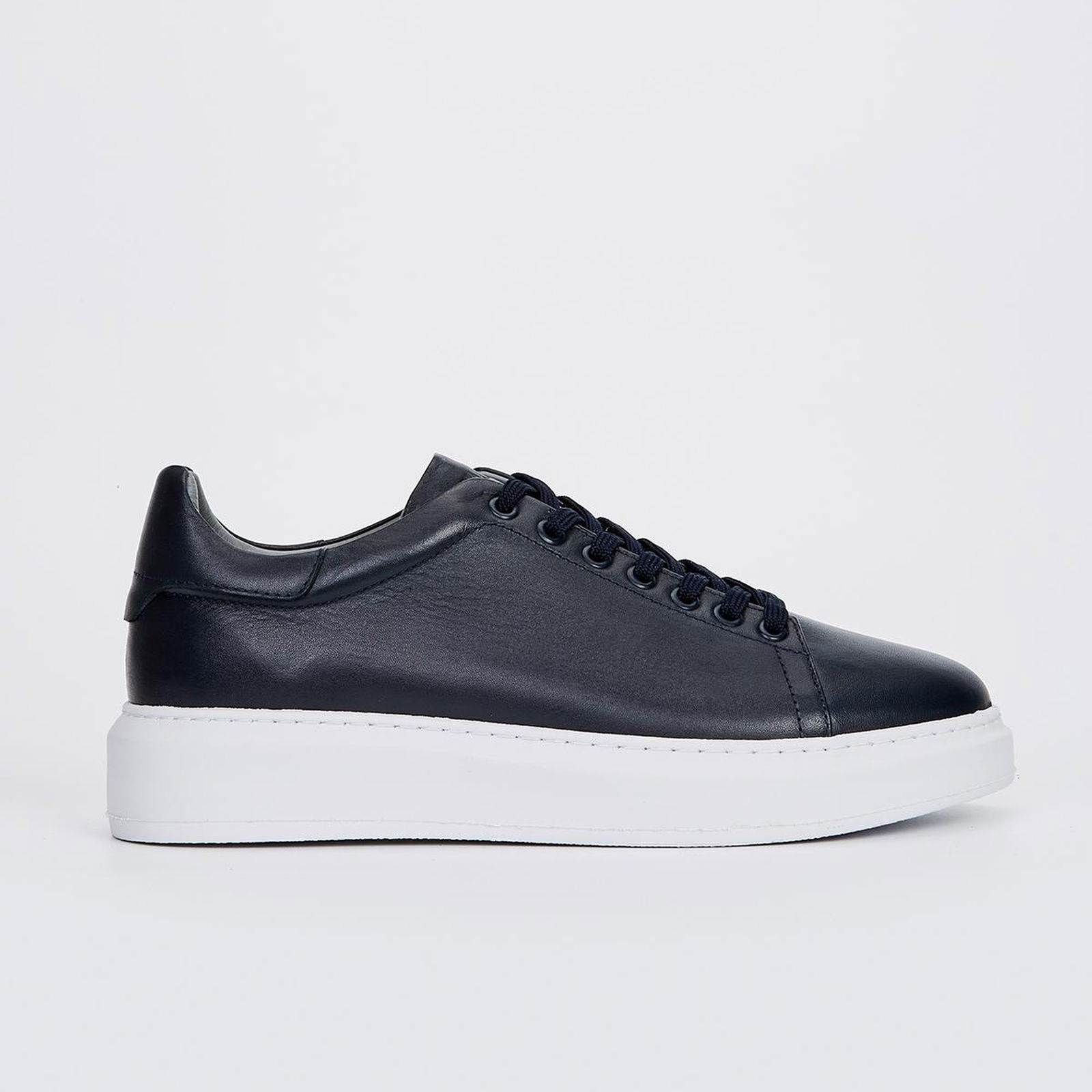 Valmenti Husky Erkek Lacivert Hakiki Deri Sneakers & Spor Ayakkabı