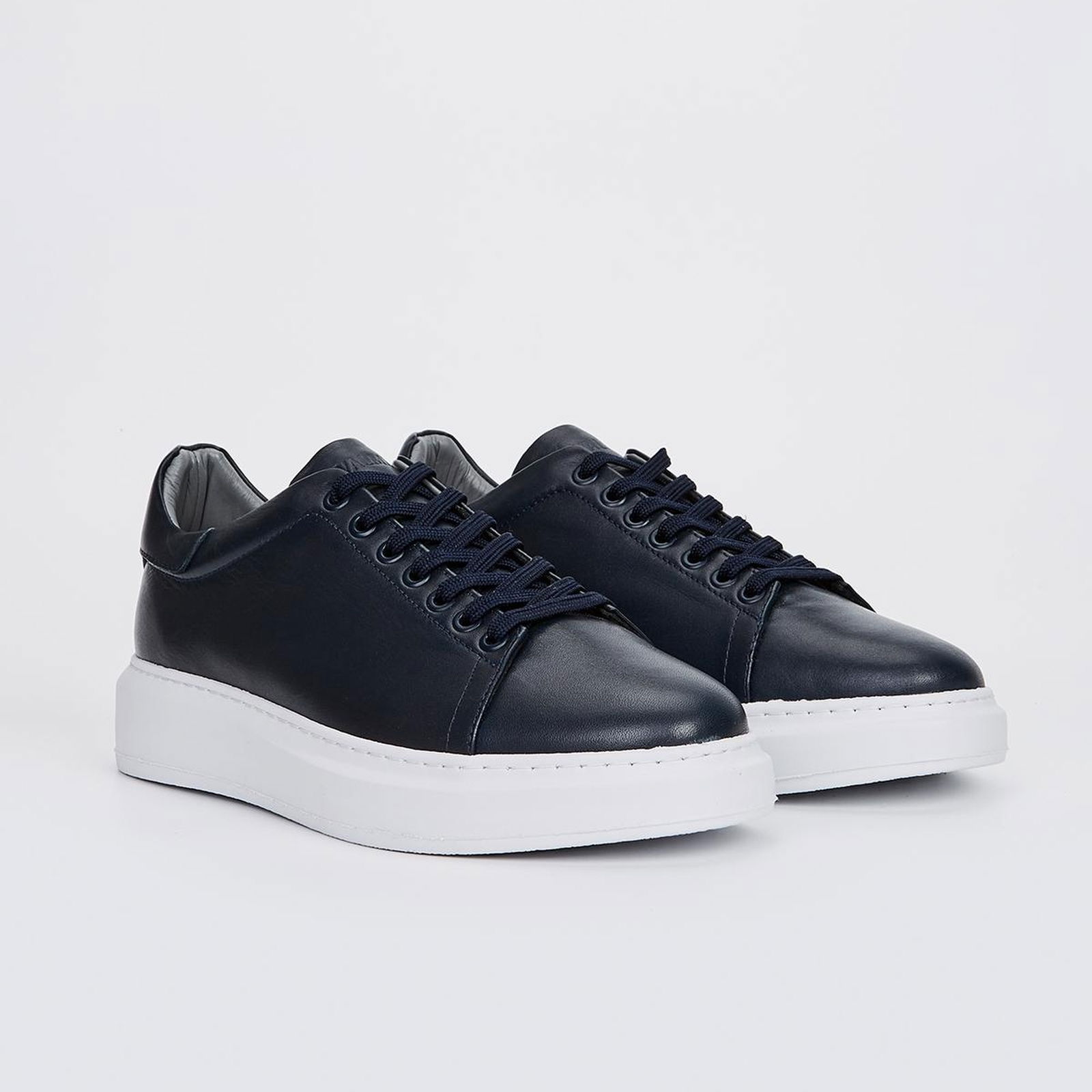 Valmenti Husky Erkek Lacivert Hakiki Deri Sneakers & Spor Ayakkabı