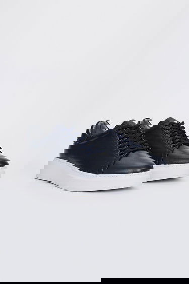  Valmenti Husky Erkek Lacivert Hakiki Deri Sneakers & Spor Ayakkabı