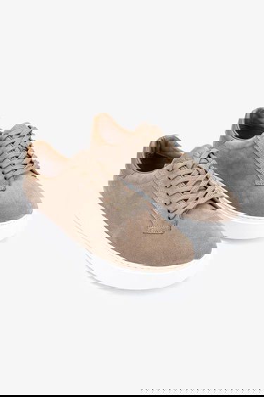  Valmenti Lorenza Erkek Bej Süet Hakiki Deri Sneakers & Spor Ayakkabı