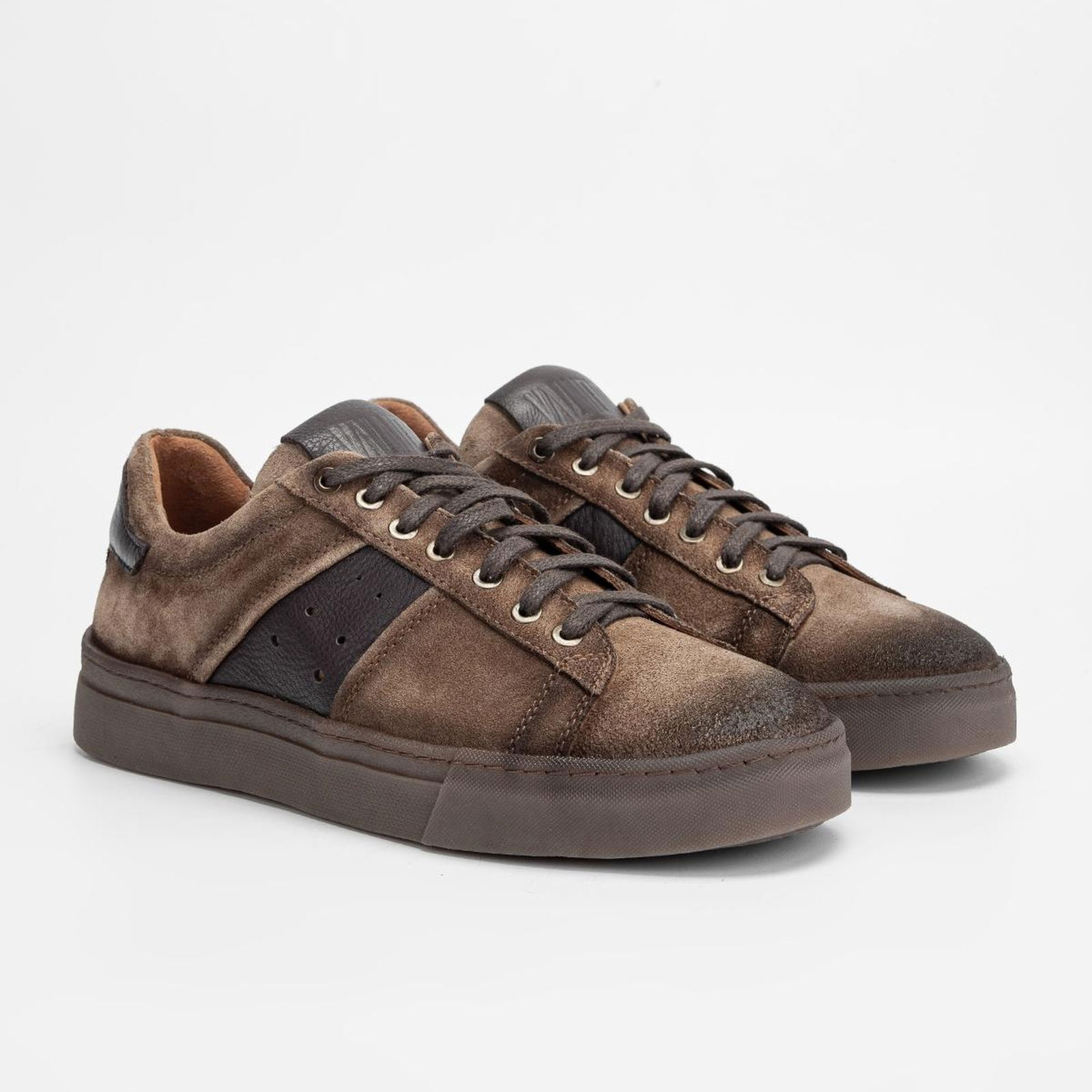 Valmenti Erkek Sigaro grft Hakiki Deri Sneakers & Spor Ayakkabı