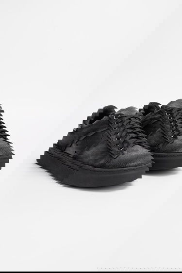  Valmenti Erkek Siyah grft Hakiki Deri Sneakers & Spor Ayakkabı