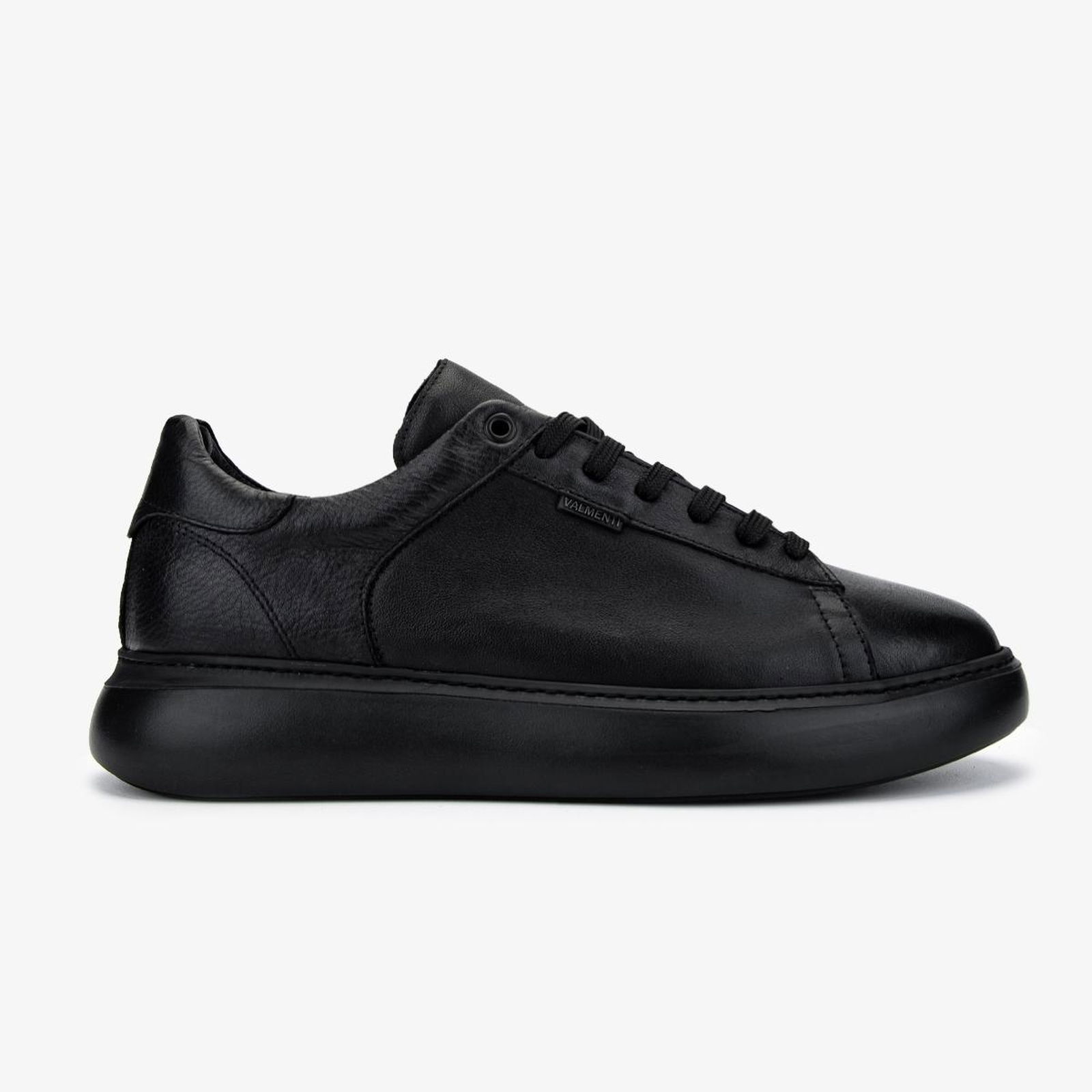 Valmenti Erkek Hakiki Deri Siyah Deri Sneakers & Spor Ayakkabı