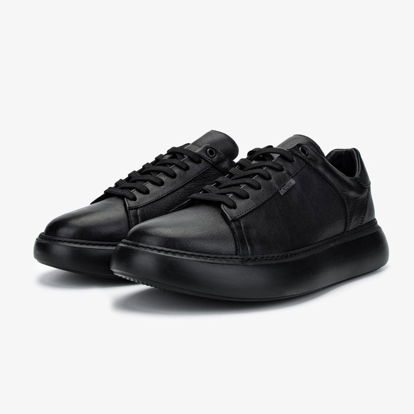Valmenti Erkek Hakiki Deri Siyah Deri Sneakers & Spor Ayakkabı