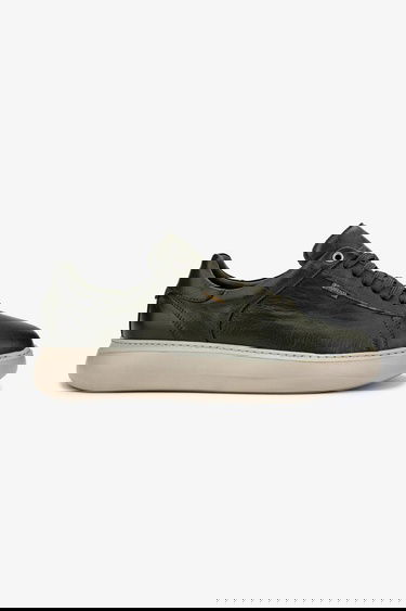  Valmenti Erkek Hakiki Deri Yeşil Sneakers & Spor Ayakkabı