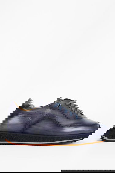  Valmenti Erkek Siyah duman Hakiki Deri Sneakers & Spor Ayakkabı